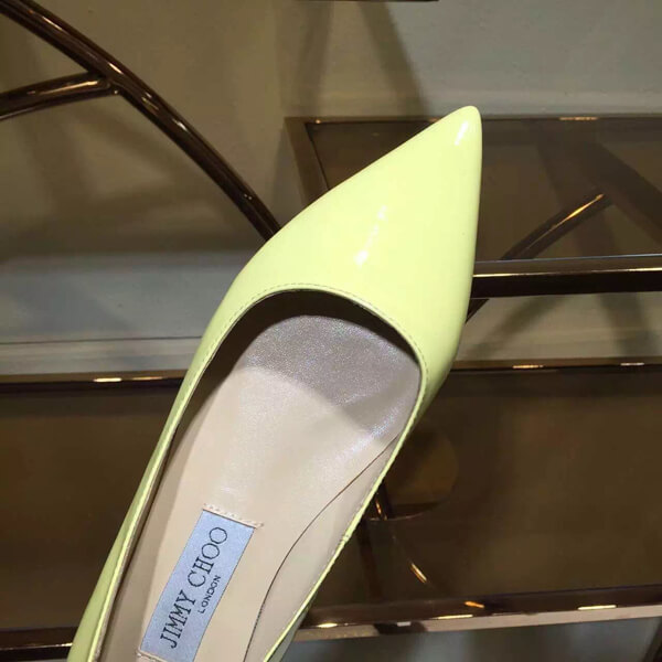 2016-17AW コレクション ジミーチュウスーパーコピー JIMMY CHOO☆ROMY レザーバレリーナ Yellow